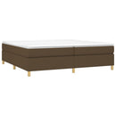 Boxspring sengeramme 200x200 cm stof mørkebrun