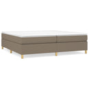Boxspring sengeramme 200x200 cm stof gråbrun