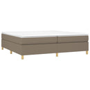 Boxspring sengeramme 200x200 cm stof gråbrun