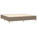 Boxspring sengeramme 200x200 cm stof gråbrun