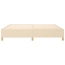 Boxspring sengeramme 200x200 cm stof cremefarvet