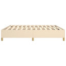 Boxspring sengeramme 200x200 cm stof cremefarvet
