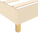Boxspring sengeramme 200x200 cm stof cremefarvet