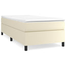 Boxspring sengeramme 80x200 cm kunstlæder cremefarvet