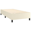 Boxspring sengeramme 80x200 cm kunstlæder cremefarvet