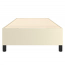 Boxspring sengeramme 80x200 cm kunstlæder cremefarvet