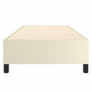 Boxspring sengeramme 80x200 cm kunstlæder cremefarvet