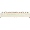 Boxspring sengeramme 80x200 cm kunstlæder cremefarvet