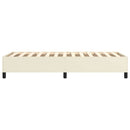 Boxspring sengeramme 80x200 cm kunstlæder cremefarvet