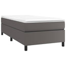 Boxspring sengeramme 80x200 cm kunstlæder grå