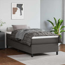 Boxspring sengeramme 80x200 cm kunstlæder grå