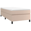 Boxspring sengeramme 80x200 cm kunstlæder cappuccinofarvet