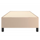 Boxspring sengeramme 80x200 cm kunstlæder cappuccinofarvet