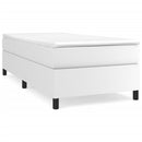 Boxspring sengeramme 90x190 cm kunstlæder hvid
