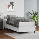 Boxspring sengeramme 90x190 cm kunstlæder hvid