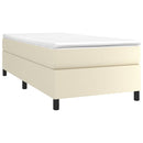 Boxspring sengeramme 90x190 cm kunstlæder brun