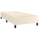Boxspring sengeramme 90x190 cm kunstlæder brun