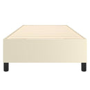 Boxspring sengeramme 90x190 cm kunstlæder brun