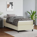 Boxspring sengeramme 90x190 cm kunstlæder brun