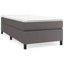 Boxspring sengeramme 90x190 cm kunstlæder grå