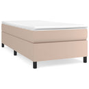 Boxspring sengeramme 90x190 cm kunstlæder cappuccinofarvet