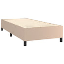 Boxspring sengeramme 90x190 cm kunstlæder cappuccinofarvet