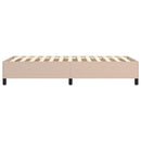 Boxspring sengeramme 90x190 cm kunstlæder cappuccinofarvet
