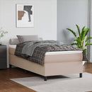 Boxspring sengeramme 90x190 cm kunstlæder cappuccinofarvet