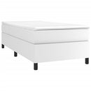 Boxspring sengeramme 90x200 cm kunstlæder hvid