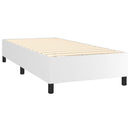 Boxspring sengeramme 90x200 cm kunstlæder hvid