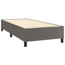 Boxspring sengeramme 90x200 cm kunstlæder grå