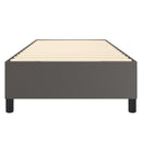 Boxspring sengeramme 90x200 cm kunstlæder grå