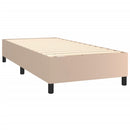 Boxspring sengeramme 90x200 cm kunstlæder cappuccinofarvet