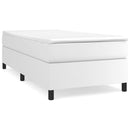Boxspring sengeramme 100x200 cm kunstlæder hvid