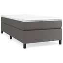 Boxspring sengeramme 100x200 cm kunstlæder grå