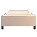 Boxspring sengeramme 100x200 cm kunstlæder cappuccinofarvet