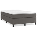 Boxspring sengeramme 120x200 cm kunstlæder grå