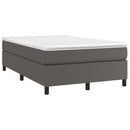 Boxspring sengeramme 120x200 cm kunstlæder grå