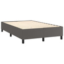 Boxspring sengeramme 120x200 cm kunstlæder grå