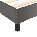Boxspring sengeramme 120x200 cm kunstlæder grå
