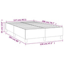 Boxspring sengeramme 120x200 cm kunstlæder grå