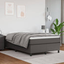 Boxspring sengeramme 120x200 cm kunstlæder grå