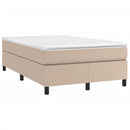 Boxspring sengeramme 120x200 cm kunstlæder cappuccinofarvet