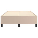 Boxspring sengeramme 120x200 cm kunstlæder cappuccinofarvet