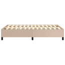 Boxspring sengeramme 120x200 cm kunstlæder cappuccinofarvet