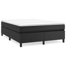 Boxspring sengeramme 140x190 cm kunstlæder sort