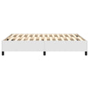 Boxspring sengeramme 140x190 cm kunstlæder hvid