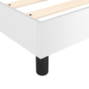 Boxspring sengeramme 140x190 cm kunstlæder hvid