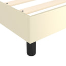 Boxspring sengeramme 140x190 cm kunstlæder cremefarvet