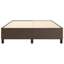 Boxspring sengeramme 140x190 cm kunstlæder brun